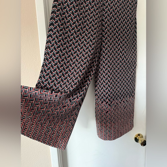 Zara Woman Wideg Cropped Pants Small High Rise Waisted Geometric - Picture 5 of 8